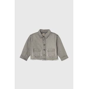 Dětská riflová bunda zippy šedá barva