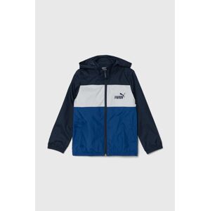 Dětská bunda Puma ESS+ CB Windbreaker tmavomodrá barva