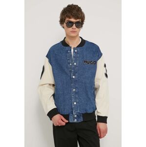 Džínová bomber bunda Hugo Blue oversize, 50511551