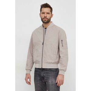 Bomber bunda Calvin Klein šedá barva, přechodná, K10K112783