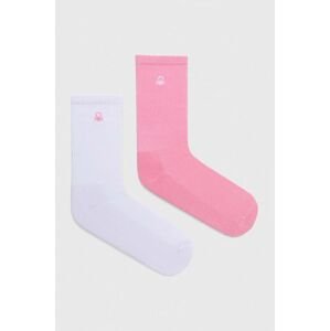 Dětské ponožky United Colors of Benetton 2-pack růžová barva