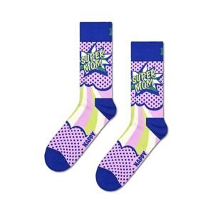Ponožky Happy Socks Super Mom Sock dámské, fialová barva