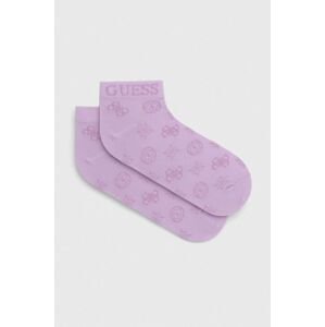 Ponožky Guess PEONY dámské, fialová barva, V4GZ04 KBZU0