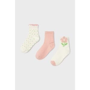 Dětské ponožky Mayoral 3-pack růžová barva