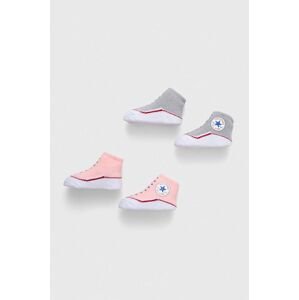 Kojenecké ponožky Converse 2-pack růžová barva