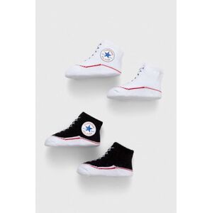 Kojenecké ponožky Converse 2-pack černá barva