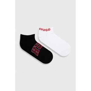 Ponožky HUGO 2-pack pánské, černá barva, 50514116