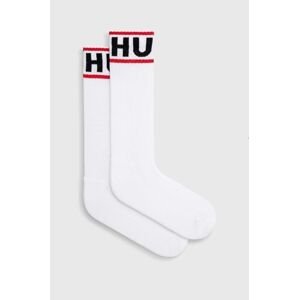 Ponožky HUGO 2-pack pánské, bílá barva, 50516101