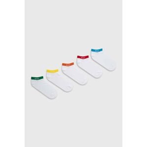 Ponožky BOSS 5-pack pánské, bílá barva