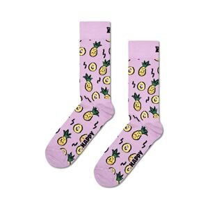 Ponožky Happy Socks Pineapple Sock fialová barva