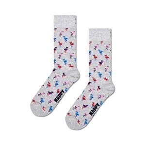 Ponožky Happy Socks Flamingo Sock šedá barva