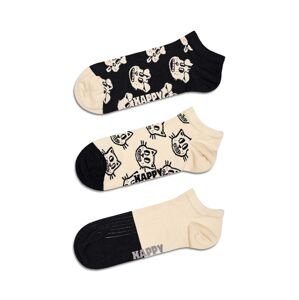 Ponožky Happy Socks Pets Low Socks 3-pack béžová barva