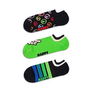 Ponožky Happy Socks Peace No Show Socks 3-pack