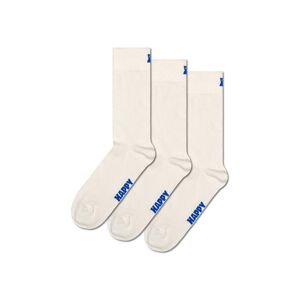 Ponožky Happy Socks Solid 3-pack bílá barva