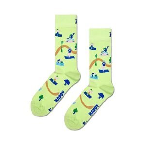 Ponožky Happy Socks Yoga In The Park Sock zelená barva