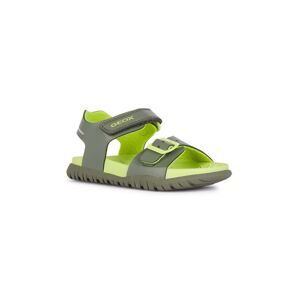 Dětské sandály Geox SANDAL FUSBETTO zelená barva