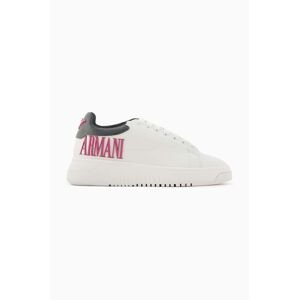 Kožené sneakers boty Emporio Armani bílá barva, X3X024 XR127 C682