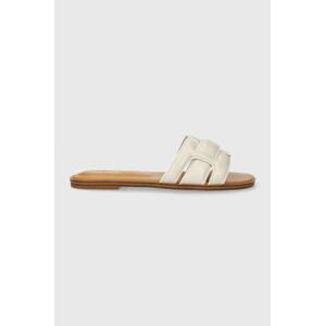 Kožené pantofle Aldo ELENAA dámské, bílá barva, 13706551