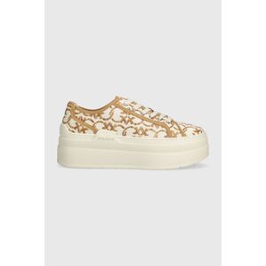 Sneakers boty Pinko SS0013 T006 N63 béžová barva, Greta 04