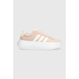 Semišové sneakers boty adidas GRAND COURT růžová barva, IE1104