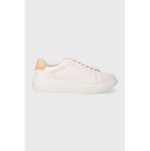 Kožené sneakers boty BOSS Amber bílá barva, 50517207