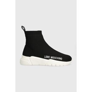 Sneakers boty Love Moschino černá barva, JA15263G1IIZ500A