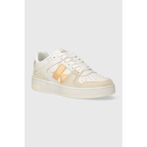 Sneakers boty Calvin Klein Jeans BASKET CUPSOLE LOW MIX NBS DC béžová barva, YW0YW01388