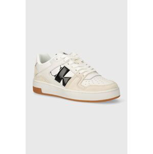 Sneakers boty Calvin Klein Jeans BASKET CUPSOLE LOW MIX NBS DC béžová barva, YW0YW01388