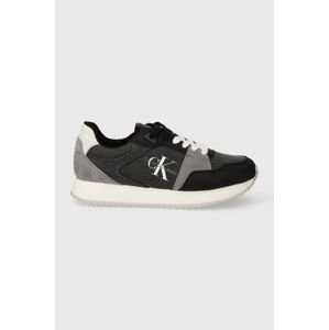 Sneakers boty Calvin Klein Jeans RUNNER LOW LACE MIX ML BTW černá barva, YW0YW01436
