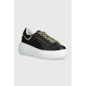 Kožené sneakers boty Armani Exchange černá barva, XDX108 XV788 T780