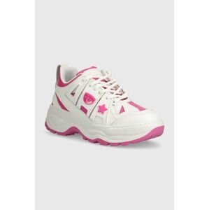 Kožené sneakers boty Chiara Ferragni Eyefly Sneakers růžová barva, CF3305_285