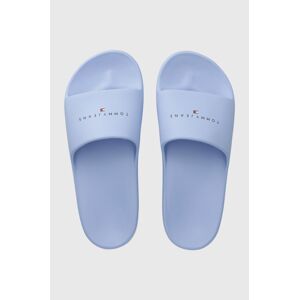 Pantofle Tommy Jeans TJW PRINTED PU POOL SLIDE dámské, EN0EN02693