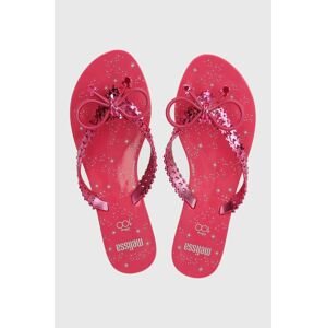 Žabky Melissa MELISSA HARMONIC CHROME + DISNEY dámské, růžová barva, na plochém podpatku, M.35754.V096