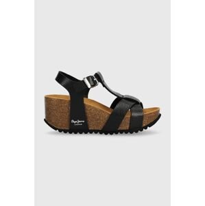 Sandály Pepe Jeans PLS80007 černá barva, COURTNEY FREE