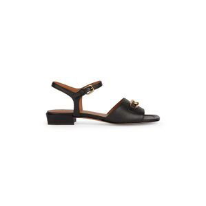 Kožené sandály Geox D NEW ERAKLIA 15 dámské, černá barva, D4580B 00046 C9999