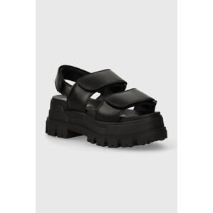 Sandály Buffalo Aspha Snd dámské, černá barva, na platformě, 1601258.BLK
