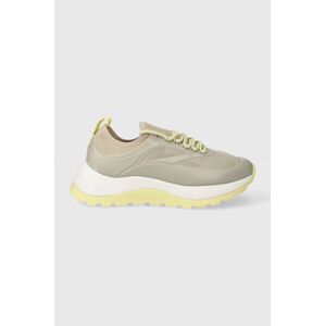 Sneakers boty Calvin Klein RUNNER LACE UP CAGING šedá barva, HW0HW01900