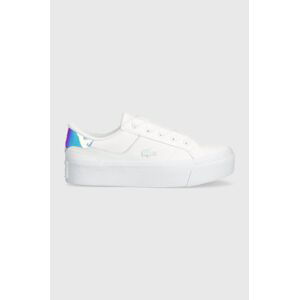 Sneakers boty Lacoste Ziane Platform Leather bílá barva, 47CFA0004