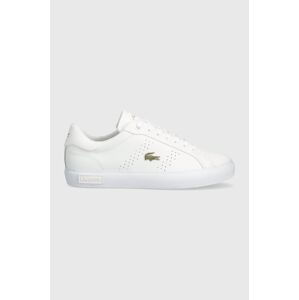 Kožené sneakers boty Lacoste Powercourt 2.0 Leather bílá barva, 47SFA0072