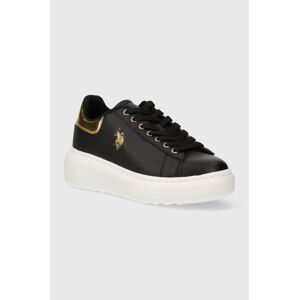 Sneakers boty U.S. Polo Assn. BRITNY černá barva, BRITNY001W 4Y1