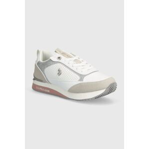 Sneakers boty U.S. Polo Assn. FRISBY bílá barva, FRISBY003W 4YN1