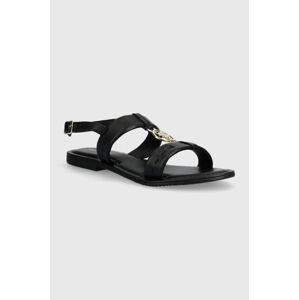 Kožené sandály U.S. Polo Assn. LINDA dámské, černá barva, LINDA005W 4L1
