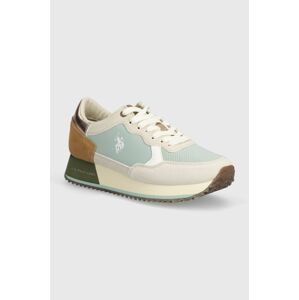 Sneakers boty U.S. Polo Assn. SACHA zelená barva, SACHA002W 4ST1