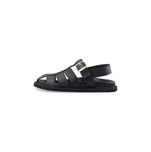 Kožené sandály Bianco BIASALLY dámské, černá barva, 11201087