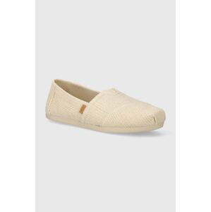 Espadrilky Toms Alpargata béžová barva, 10020656