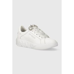 Kožené sneakers boty Love Moschino bílá barva, JA15554G0IIA0100