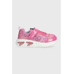 Dětské sneakers boty Geox ASSISTER růžová barva