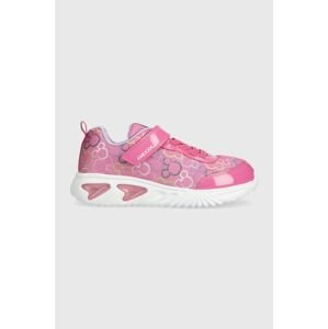 Sneakers boty Geox ASSISTER x Disney růžová barva