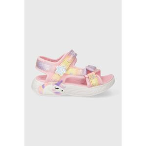 Dětské sandály Skechers UNICORN DREAMS SANDAL MAJESTIC BLISS růžová barva