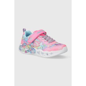 Dětské sneakers boty Skechers INFINITE HEART LIGHTS COLOR LOVIN růžová barva